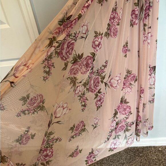 Enfocus Studio Pink Floral Long Sleeve Dress - Picture 2 of 5